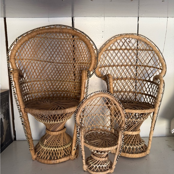 Miniature Rattan Peacock Chair - Picture 2 of 2